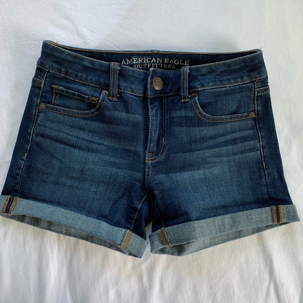 American Eagle 3 inch Dark Wash Jeans Shorts